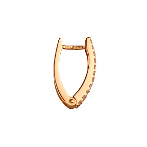 Золотые серьги с цирконием куб. (01-200355533) фотография