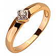 Золотое кольцо с бриллиантом 01-200364833 фотография 1