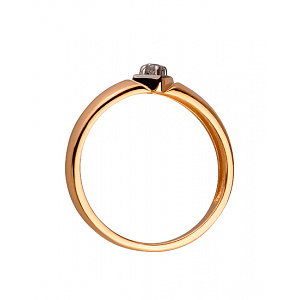 Золотое кольцо с бриллиантом (01-200364833) фотография