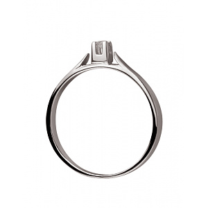 Золота каблучка з діамантом (01-200408133) фотографія