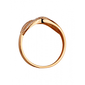 Золота каблучка з цирконієм куб. (01-200418433) фотографія