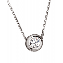 Золотое колье с цирконием куб.