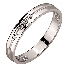 Золота обручка з діамантами (01-200590133)