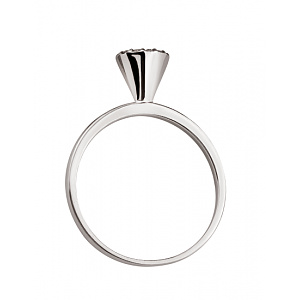 Золотое  кольцо с фианитом (цирконием куб.) (01-200740133) фотография