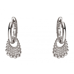 Золотые серьги с фианитом (цирконием куб.) (01-200749333) фотография