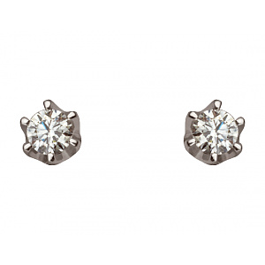 Золоті сережки з діамантами (01-200766233) фотографія