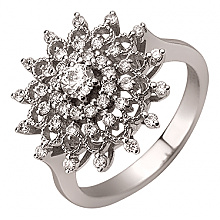 Золота каблучка з діамантами (01-200781033)