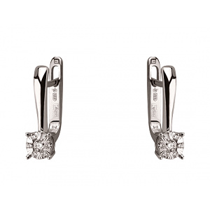 Золоті сережки з діамантами (01-200845133) фотографія