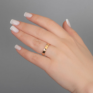 Золота обручка  (1к-201) фотографія