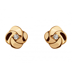 Золотые серьги с бриллиантами (01-18375434) фотография