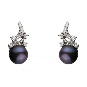 Золотые серьги с бриллиантами (01-18740134) фотография