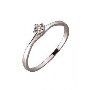 Золота каблучка з цирконієм куб. (01-200011434) фотографія