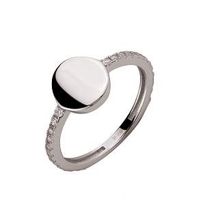 Золотое кольцо с цирконием куб. (01-200152634) фотография