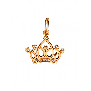 Золотий кулон з цирконієм куб. (01-200191434) фотографія