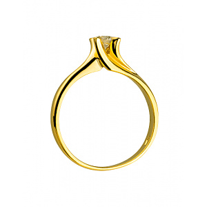 Золотое  кольцо с бриллиантом (01-200331534) фотография