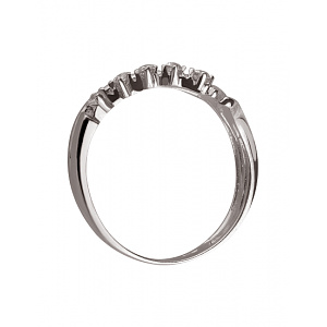 Золотое  кольцо с цирконием куб. (01-200358734) фотография