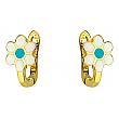 Золоті сережки з емаль 01-200365434 фотографія 1