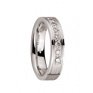 Золота обручка з діамантами (01-200418434) фотографія