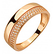 Золотое кольцо с цирконием куб. 01-200530734 фотография 1