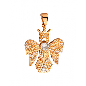 Золотий кулон з цирконієм куб. (01-200542734) фотографія