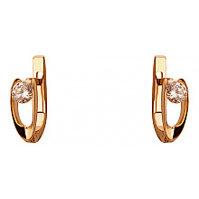 Золоті сережки з цирконієм куб. (01-200566934)