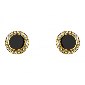 Золотые серьги с цирконием куб. (01-200616934) фотография