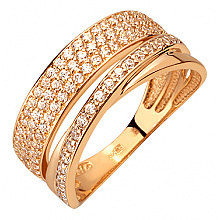 Золотое кольцо с фианитом (цирконием куб.) (01-200740234)