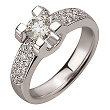 Золота каблучка з діамантами (01-200781034)