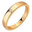 Золота обручка з діамантом 01-200788534 фотографія 1
