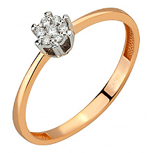 Золотое кольцо с бриллиантами (01-200838334)