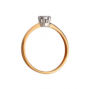 Золотое кольцо с бриллиантами (01-200838334) фотография