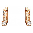 Золотые серьги с фианитом (цирконием куб.) 01-200858134 фотография 1