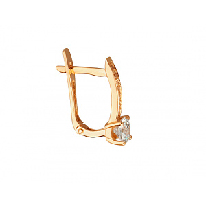 Золотые серьги с фианитом (цирконием куб.) (01-200858134) фотография