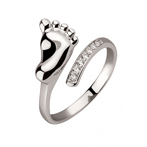 Золота каблучка з діамантами (01-200865034) фотографія