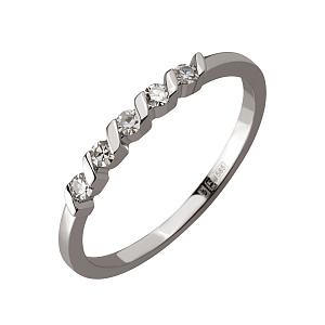 Золота каблучка з діамантами (2б_к-204) фотографія