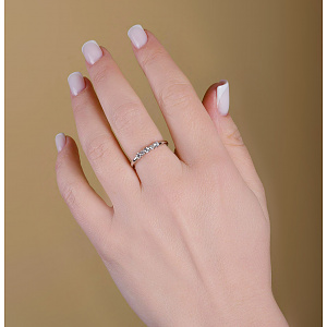 Золотое кольцо с фианитами (кубическим цирконием) (2б_к-236) фотография