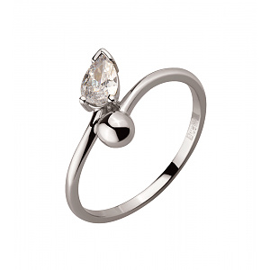 Золота каблучка з фіанітом (2б_к-240) фотографія