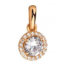 Золотой кулон с фианитами (кубическим цирконием) (1б_п-275)