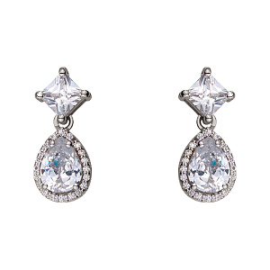 Золоті сережки з фіанітами (2б_с-085) фотографія