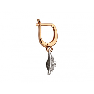 Золотые серьги с цирконием куб. (01-18922035) фотография