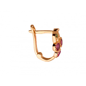 Золотые серьги с цирконием куб. (01-19071735) фотография