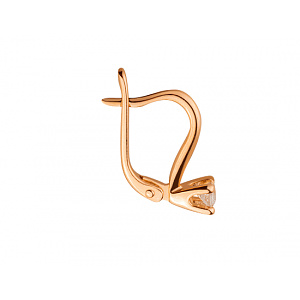 Золоті сережки з цирконієм куб. (01-19100235) фотографія