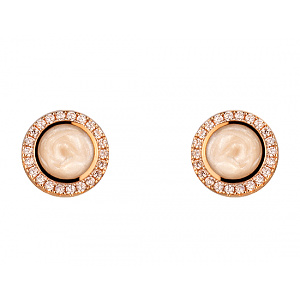 Золоті сережки з цирконієм куб. (01-200023035) фотографія