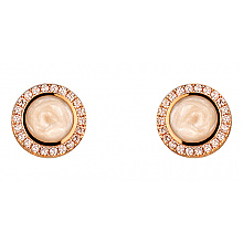 Золоті сережки з цирконієм куб. (01-200023035)