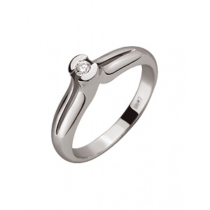 Золотое кольцо с бриллиантом (01-200220435) фотография