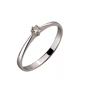 Золотое кольцо с бриллиантом (01-200336435) фотография