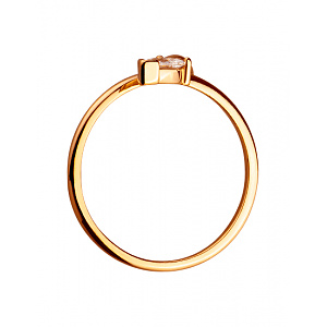 Золота каблучка з цирконієм куб. (01-200388335) фотографія