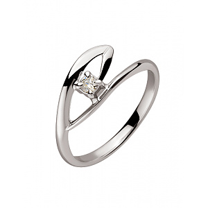 Золота каблучка з діамантом (01-200426935) фотографія