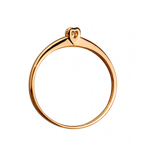 Золота каблучка з діамантом (01-200492235) фотографія
