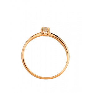 Золота каблучка з діамантом (01-200590035) фотографія